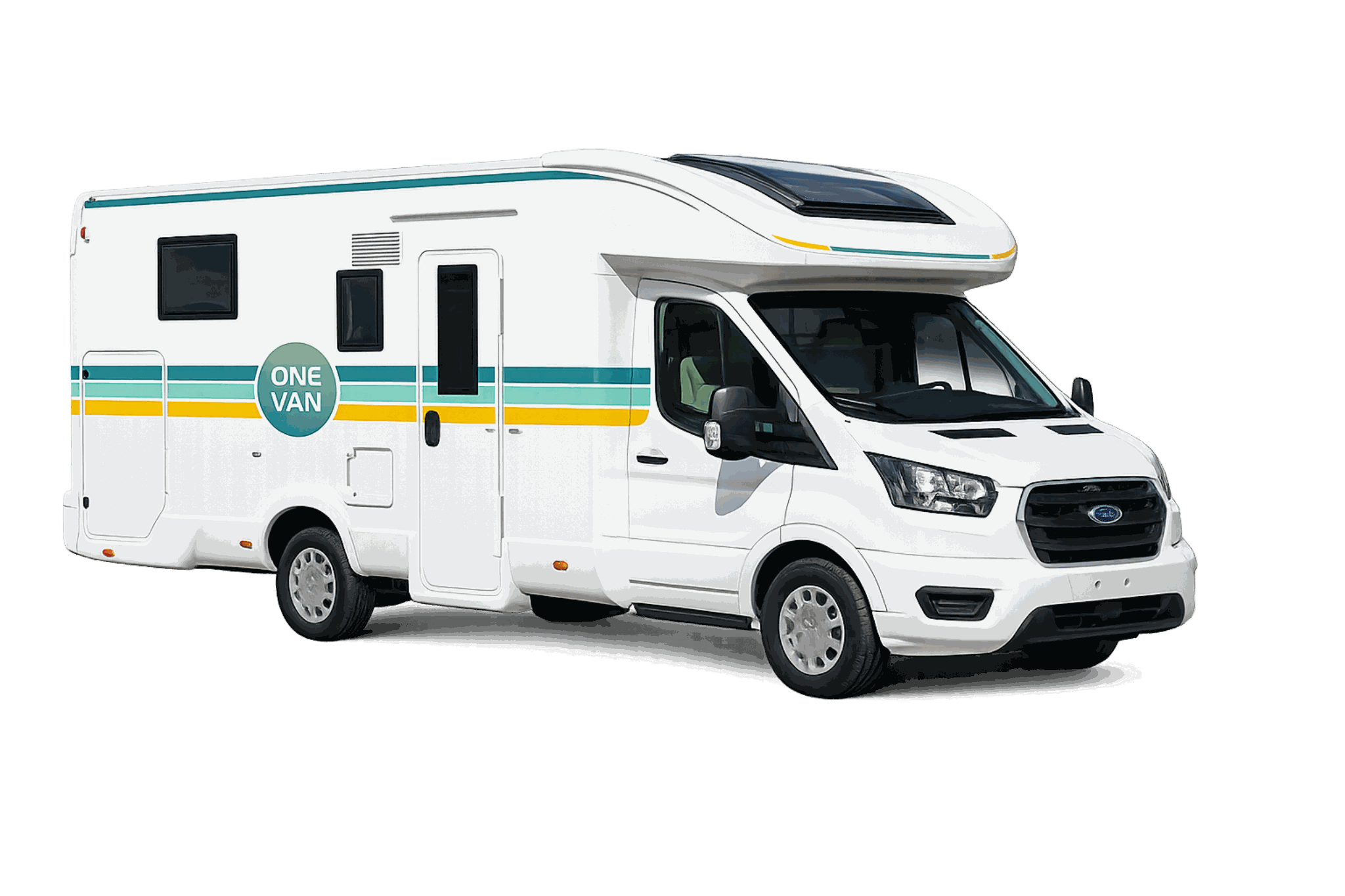Autocaravana QUEEN OneVan — premium, cama isla, automático